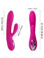 Armony - Vibratore Rabbit Flessibile con Effetto Calore Fucsia
