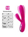 Armony - Vibratore Rabbit Flessibile con Effetto Calore Fucsia