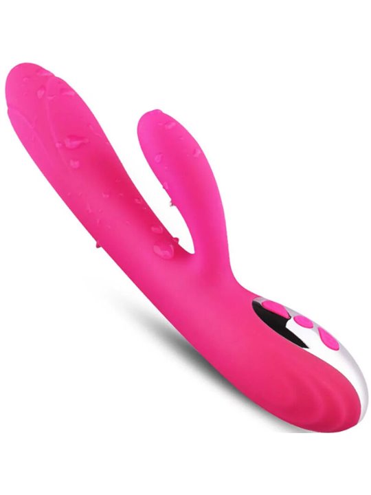 Armony - Vibratore Rabbit Flessibile con Effetto Calore Fucsia