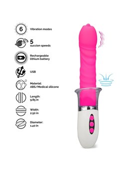 Armony Liberty - Up & Down Vibrator Suck Clitoris and Tongue Fuchsia