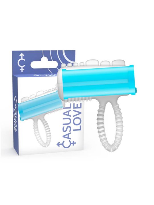 Casual Love Tongue Vibrator - Vibratore da Dito - Lingua Vibrante - Blu