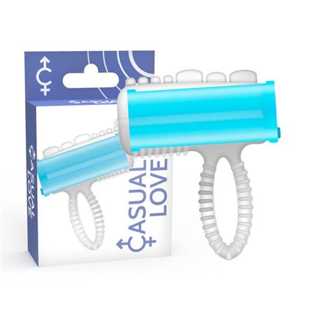 Casual Love Tongue Vibrator - Vibratore da Dito - Lingua Vibrante - Blu