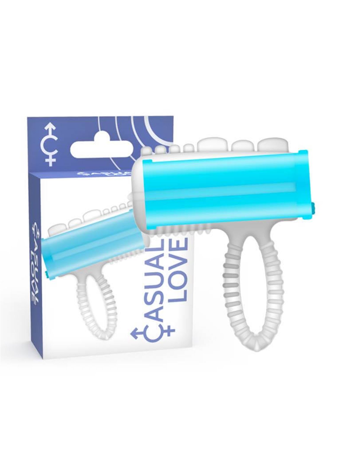 Casual Love Tongue Vibrator - Vibratore da Dito - Lingua Vibrante - Blu