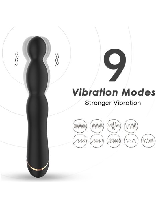 Armony - Vibratore Punto G Regolabile in Silicone Nero 9 Velocità