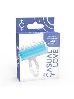 Casual Love Tongue Vibrator - Vibratore da Dito - Lingua Vibrante - Blu
