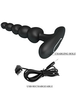Pretty Love Corban - Vibratore Anale in Silicone 10 Vibrazioni Nero
