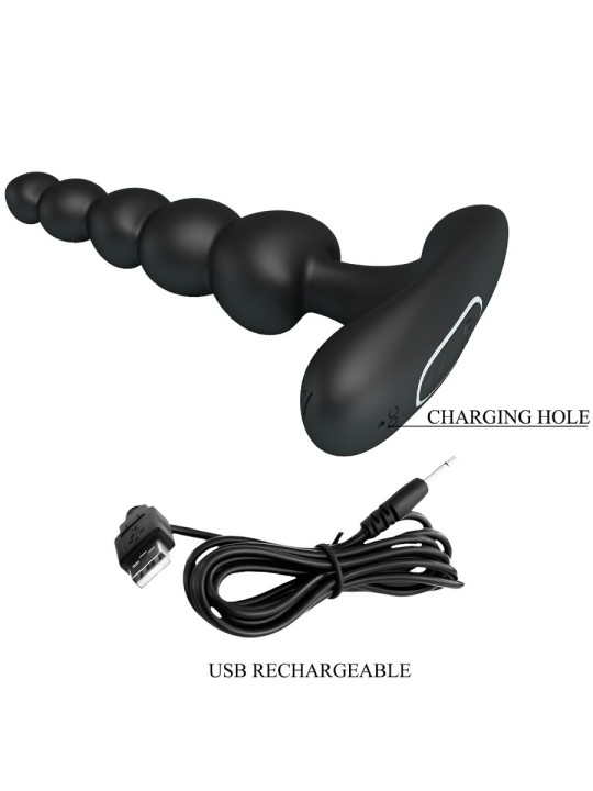 Pretty Love Corban - Vibratore Anale in Silicone 10 Vibrazioni Nero