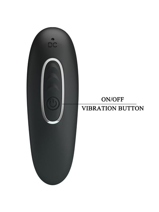 Pretty Love Corban - Vibratore Anale in Silicone 10 Vibrazioni Nero