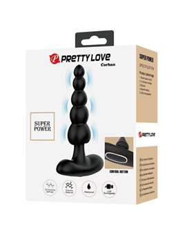 Pretty Love Corban - Vibratore Anale in Silicone 10 Vibrazioni Nero