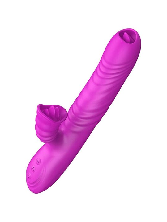 Armony Angelia - Purple Rabbit Vibrator Double Tongue Heat Effect