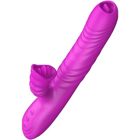 Armony Angelia - Vibratore Rabbit Viola Doppia Lingua Effetto Calore