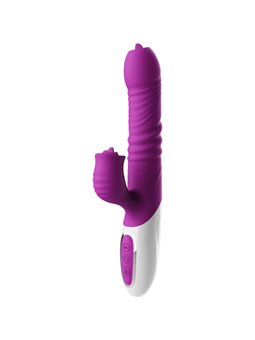 Armony - Purple Up & Down Vibrator with Double Tongue and Heat Effect