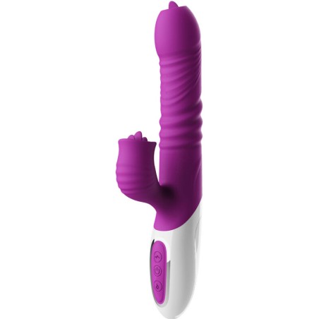 Armony - Purple Up & Down Vibrator with Double Tongue and Heat Effect