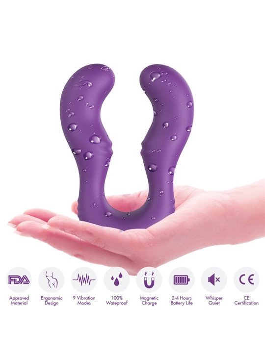 Armony Seraph - Vibratore Viola per Coppie Lesbiche con Telecomando