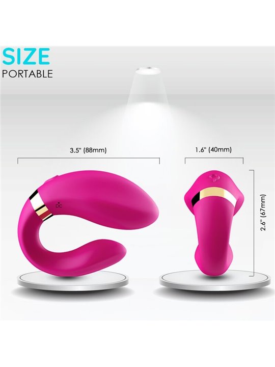Armony - Fuchsia Crescent Vibrator for Couple with Remote Control