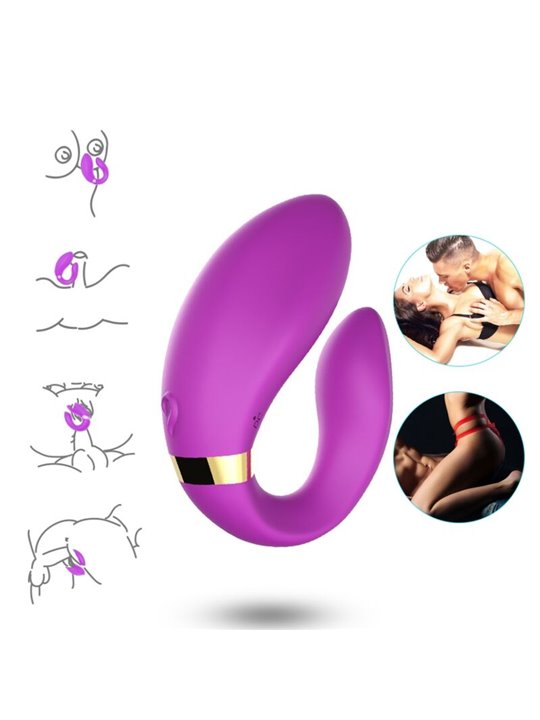 Armony - Vibratore Viola a Mezzaluna per Coppia con Telecomando