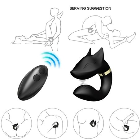 Armony Fox - Vibratore Stimolatore per Coppia con Telecomando Nero