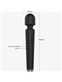 Armony x Power - Vibratore Massaggiatore Wand Nero 7 Vibrazioni 30 Cm
