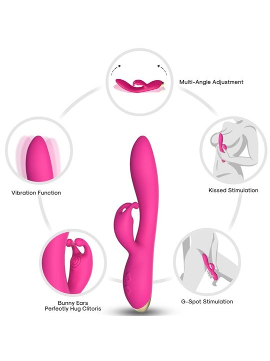 Armony Bonnie - Fuchsia Silicone Rabbit Vibrator