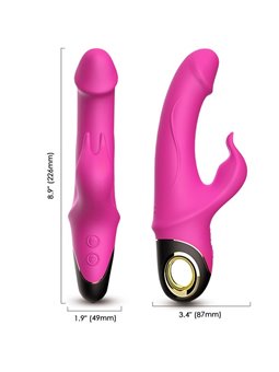 Armony Meteror - Vibratore Rabbit Realistico Rotatore Fucsia
