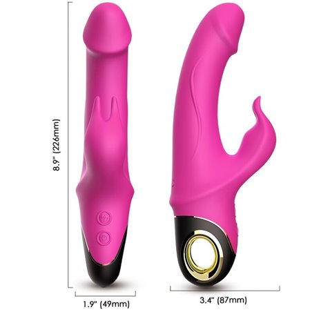 Armony Meteror - Fuchsia Realistic Rotating Rabbit Vibrator