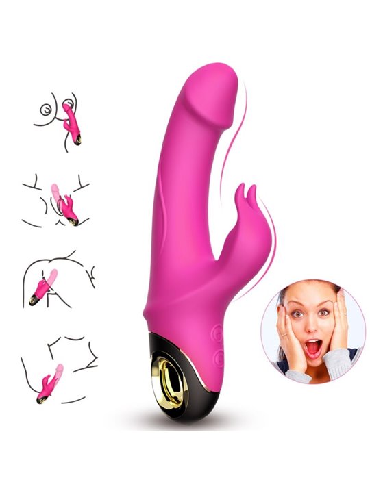 Armony Meteror - Fuchsia Realistic Rotating Rabbit Vibrator