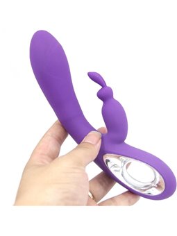 Armony Bella - Vibratore Rabbit in Silicone Viola con Manico ad Anello