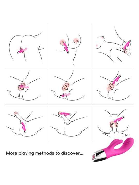Armony - Vibratore Rabbit in Silicone Fucsia 18 Vibrazioni