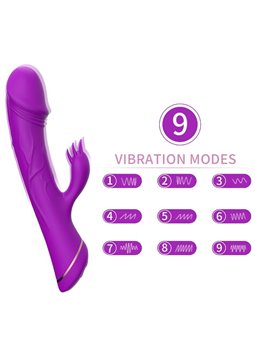 Armony - Vibratore Dildo Rabbit Realistico in Silicone Viola