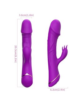 Armony - Vibratore Dildo Rabbit Realistico in Silicone Viola