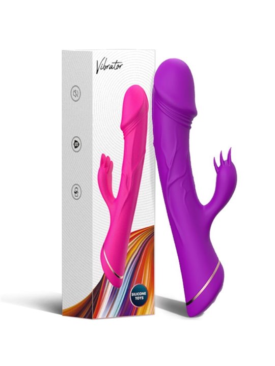 Armony - Vibratore Dildo Rabbit Realistico in Silicone Viola