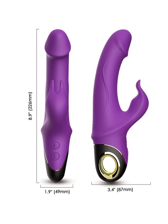 Armony Meteor - Vibratore Dildo Rabbit Rotatore in Silicone Viola