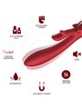 Armony Elk - Vibratore Rabbit Curvo in Silicone Rosso
