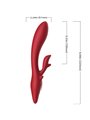 Armony Elk - Vibratore Rabbit Curvo in Silicone Rosso