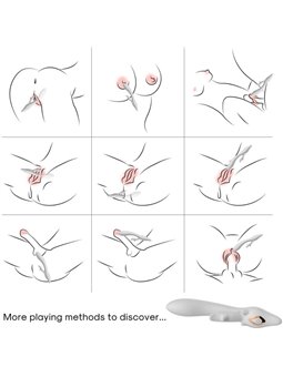 Armony Elk - Vibratore Rabbit Curvo in Silicone Rosso