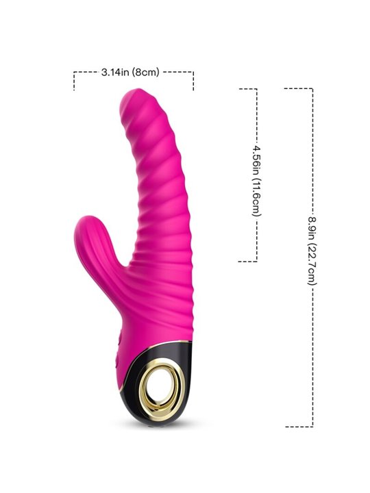Armony Eternity - Vibratore Rabbit in Silicone Fucsia 2x9 Modalità