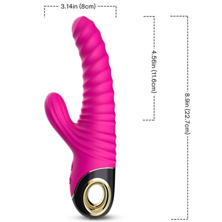 Armony Eternity - Vibratore Rabbit in Silicone Fucsia 2x9 Modalità