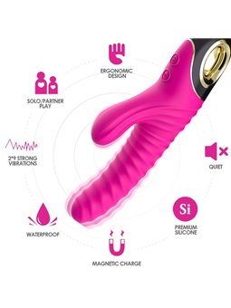 Armony Eternity - Vibratore Rabbit in Silicone Fucsia 2x9 Modalità