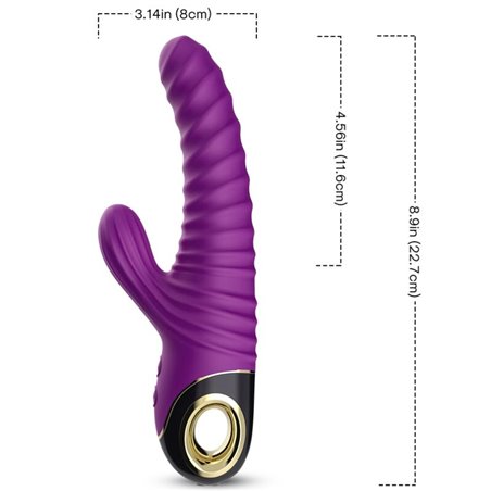 Armony Eternity - Purple Silicone Rabbit Vibrator 2x9 Modes