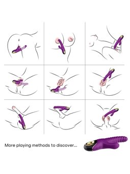 Armony Eternity - Purple Silicone Rabbit Vibrator 2x9 Modes