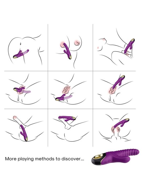 Armony Eternity - Purple Silicone Rabbit Vibrator 2x9 Modes