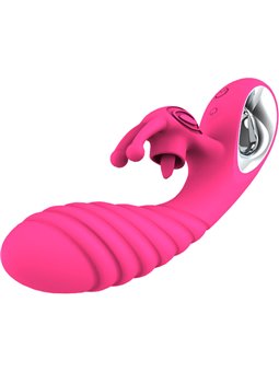 Armony Vicky - Vibratore Rabbit in Silicone Fucsia con Lingua Vibrante