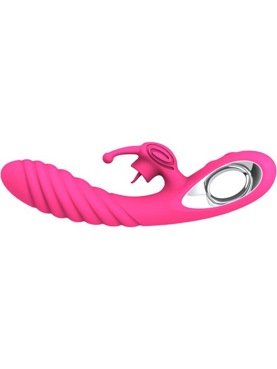 Armony Vicky - Vibratore Rabbit in Silicone Fucsia con Lingua Vibrante