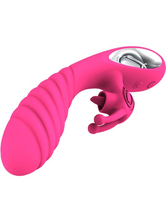 Armony Vicky - Vibratore Rabbit in Silicone Fucsia con Lingua Vibrante