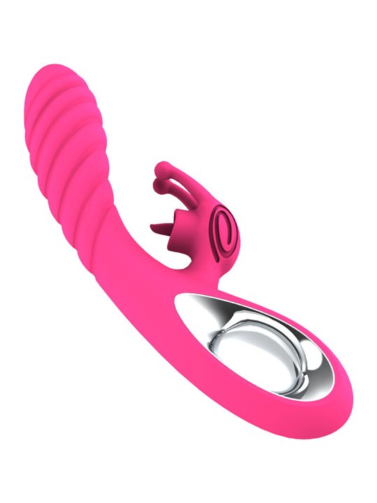 Armony Vicky - Vibratore Rabbit in Silicone Fucsia con Lingua Vibrante