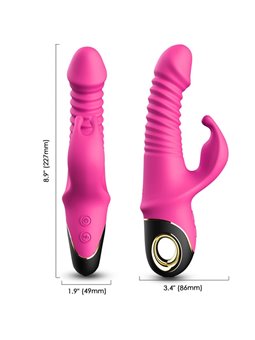Armony Zing - Vibratore Dildo Rabbit Multifunzione in Silicone Fucsia