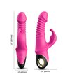 Armony Zing - Fuchsia Multifunction Silicone Rabbit Dildo Vibrator
