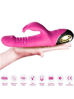 Armony Zing - Vibratore Dildo Rabbit Multifunzione in Silicone Fucsia