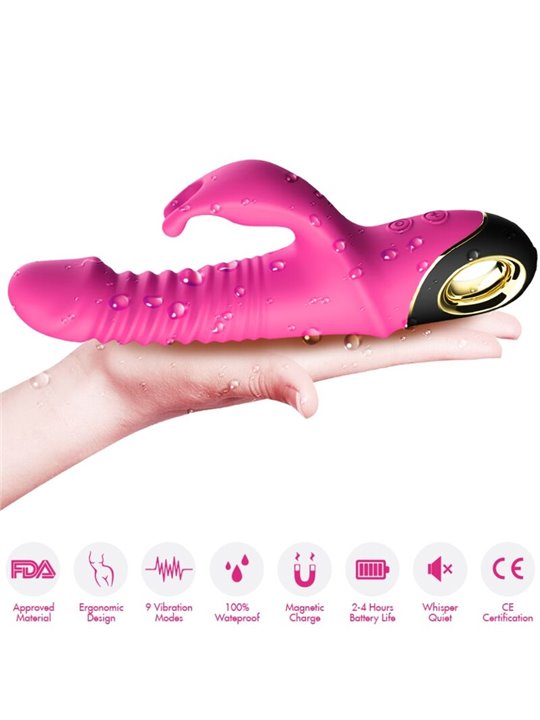 Armony Zing - Vibratore Dildo Rabbit Multifunzione in Silicone Fucsia