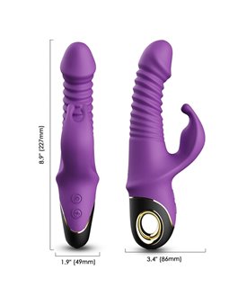 Armony Zing - Vibratore Dildo Rabbit Multifunzione in Silicone Viola